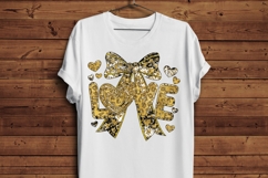 LOVE Valentine Glitter Bow Sublimation PNG Product Image 4
