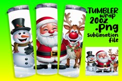 Winter Cartoon Tumbler Wrap Sublimation for Holidays Product Image 1