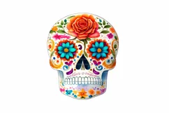 Sugar skull PNG, Day of the Dead clipart, Dia de los muertos Product Image 6