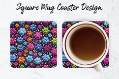 Paws Mug coaster | Coaster | Sublimation Design Product Image 1