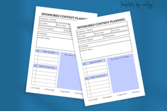 Canva Sponsored Content Planning Template, Influencer Market Product Image 1