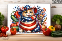 Cat kitchen Cutting Board - Patriotic Cutting Board Product Image 1