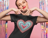 Valentine Heart Yarn Png, Valentine Png, Vday Preppy Png Product Image 3