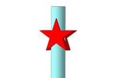 Star, Straw Topper STL File for 3D Printing. Product Image 4