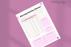Aesthetic Morning Routine Planner | Editable Canva Template Product Image 5
