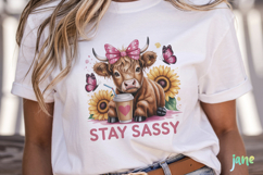 Cute Highland Cow Png Sublimation Product Image 2