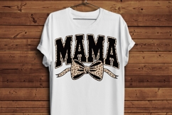 Bold Varsity Mama PNG with Leopard Bow Product Image 4