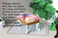 Miniature tabouret SVG digital file download dollhouse chair Product Image 4