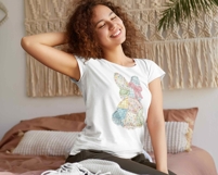 Faux Yarn Easter Bunny PNG, Preppy Easter PNG, Patchwork PNG Product Image 3