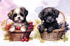 Cute Baby Dog Watercolor Clipart Bundle Product Image 7
