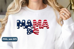 Coquette Mama USA Flag Faux yarn PNG Product Image 5