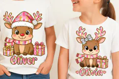 Personalized Christmas Reindeer PNG, Custom Christmas PNG Product Image 1