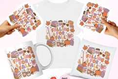 Retro Cozy Fall Clipart - Cute Pumpkin Sublimation Graphics Product Image 5