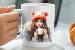 Christmas Little Girl Clipart Sublimation, Christmas PNG Product Image 5