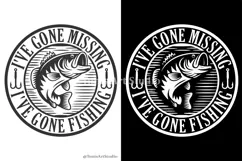Funny Fishing Svg - If I've gone missing I've gone Fishing Product Image 1