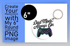 Sophisticated Round Design for Keychains , Father&#039;s Day Product Image 1