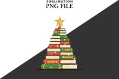 Bookish Christmas png design for T-shirts Product Image 2