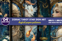 Zodiac Tarot Star Sign Art Collection PNG Product Image 1