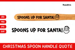 Christmas Wooden Spoon Handle Quotes SVG - Spoons Up Product Image 1