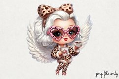 Lazy Pink Leopard girl for Clipart PNG Product Image 1