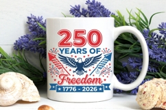 250 Years Of Freedom Eagle Svg, America 250 Years Svg. Product Image 6