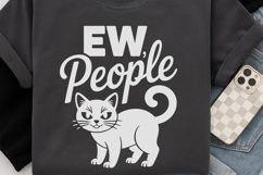 Ew People Cat Svg, Funny Sarcastic Cat Svg, Introvert Svg. Product Image 6