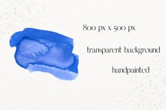 34 Blue Watercolor splash cliparts, Light Blue strokes Product Image 4