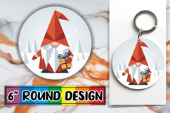 Sweet Round Ornaments PNG Design, Gnomes Product Image 1