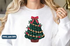 Crochet Yarn Christmas Tree PNG, Christmas tree PNG Product Image 4