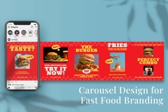 Fast Food Branding Instagram Carousel &amp; Canva Template Product Image 5