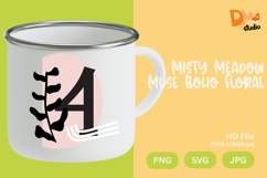 Misty Meadow Muse Boho Floral Monogram Product Image 1