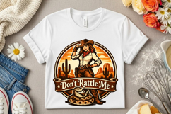 Don’t Rattle Me Cowgirl Western Rattlesnake Vintage Desert Product Image 4
