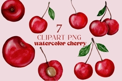 Cherry watercolor clip art png Product Image 1