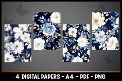 4 Digital Papers Vintage Florals I Vintage Theme Product Image 2