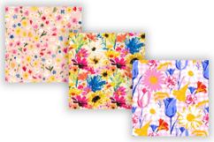 Summer Floral Pattern Digital Paper, Seamless Bright Floral Product Image 5