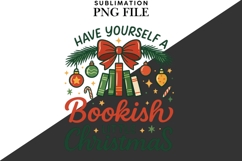 Bookish Christmas png design for T-shirts Product Image 2