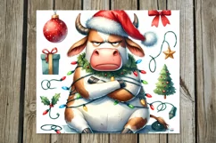 Christmas Cow | 4 funny Skinny tumbler sublimation designs Product Image 5