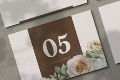 vintage wedding invitation card with roses watercolor Product Image 5
