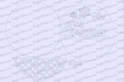 Merry Christmas Welcome Sign SVG| Snowflake Door Hanger SVG Product Image 2