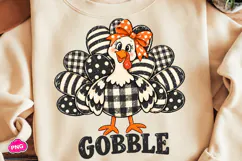 Gobble PNG, Funny Thanksgiving Turkey PNG, Thanksgiving PNG Product Image 1