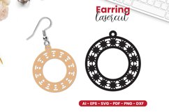 Earring Lasercut SVG - Lasercut Template Product Image 6