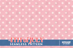 American 4th of July Coquette Polka Dot Seamless Pattern DTF Product Image 1