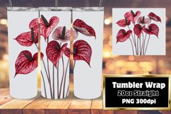 Sublimation Wrap 20oz Tumbler - Watercolor Flowers Product Image 1