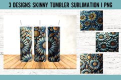 Turquoise Tooled Leather Tumbler Sublimation PNG Product Image 1