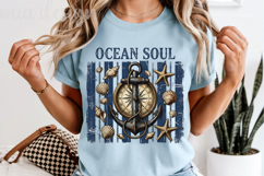 Ocean Soul PNG, Nautical Summer Sublimation Product Image 5
