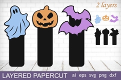 3d layered Halloween decor svg, Halloween laser cut Product Image 5