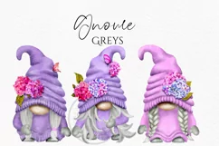 Best Friends Gnomes Lilac Butterflies| Gnome Clipart PN Product Image 5