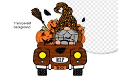 leopard dwarf with pumpkins on halloween truck Product Image 4