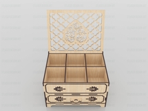 Chest Of Drawers Laser Cut Box Svg Files, Jewelry Box Files Product Image 5