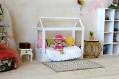 Miniature frame bed digital file 1:12 scale dollhouse canopy Product Image 5